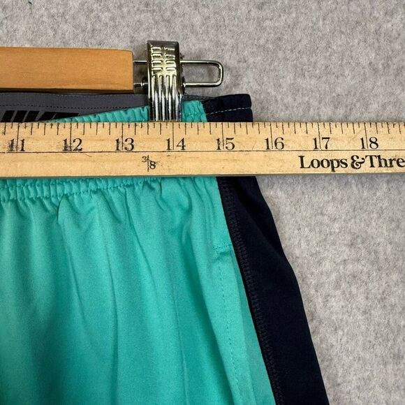 Nike Dri Fit Mens Size XL Elastic Waist Athletic Shorts Green Loose Fit Swoosh - Picture 6 of 9